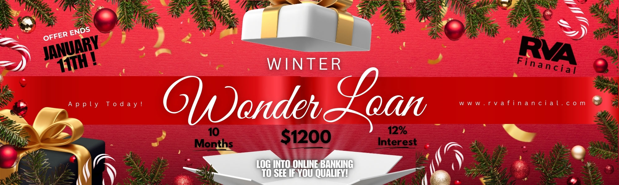 Winter Wonder Loan! Login to see if you qualify!